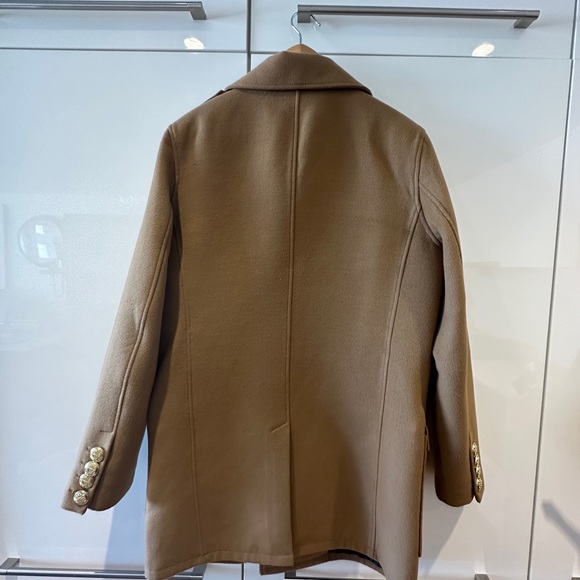 Guess double breasted Peacoat. Tan , size medium - Picture 2 of 4